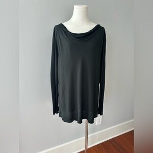 GHOST Black Long Sleeve Women's Scoop Neck Top. Size M